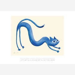 SAMLING TRE BILLEDER- CATS by ILLUSIANE ART