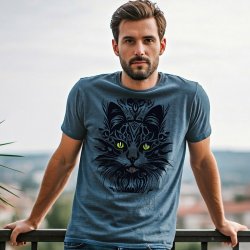 T-SHIRT med "VILDE VERNER" DENIMBLUE