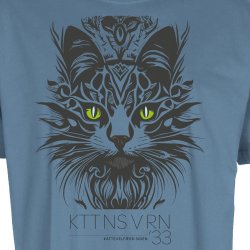 T-SHIRT med "VILDE VERNER" DENIMBLUE