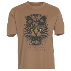 T-SHIRT med "VILDE VERNER" TRENDY KHAKI