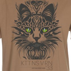 T-SHIRT med "VILDE VERNER" TRENDY KHAKI