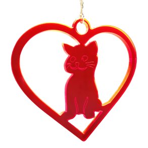 KATTEHJERTE - AKRYL NEONRD