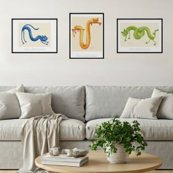 SAMLING TRE BILLEDER- CATS by ILLUSIANE ART